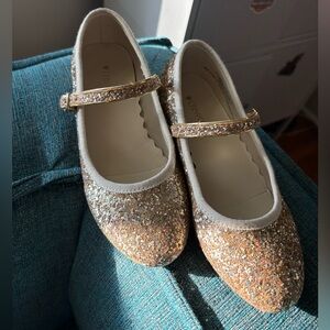Crewcuts Sparkling Gold Maryjanes